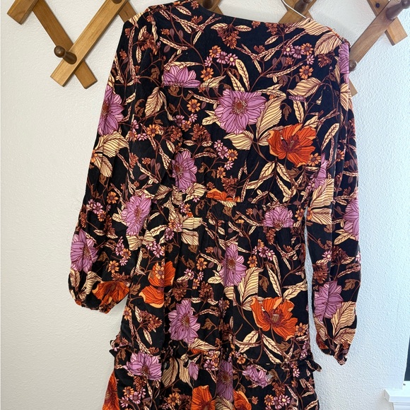 Pilcro Orange and Black Floral Dress - Picture 3 of 3